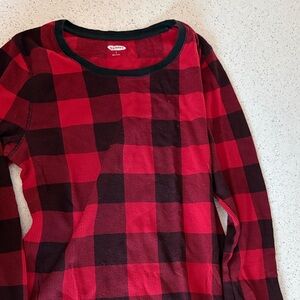 Cat & Jack Red and Black Checkered Long Sleeve Tee